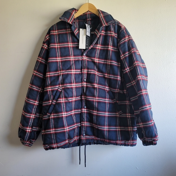 Tna, Oversized Coaches Jacket, Blue/Red/White, Size Small,‎ NWT - Picture 5 of 16